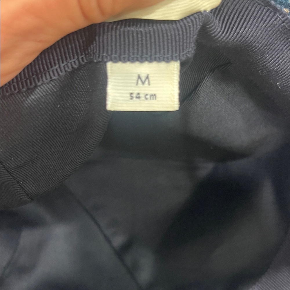 Gucci Navy Velvet Monogram Cap - Picture 7 of 7